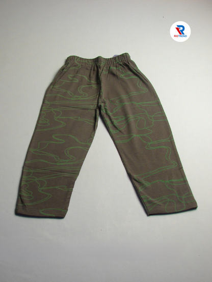 Girls Pyjamas Pant Brown Color with Design