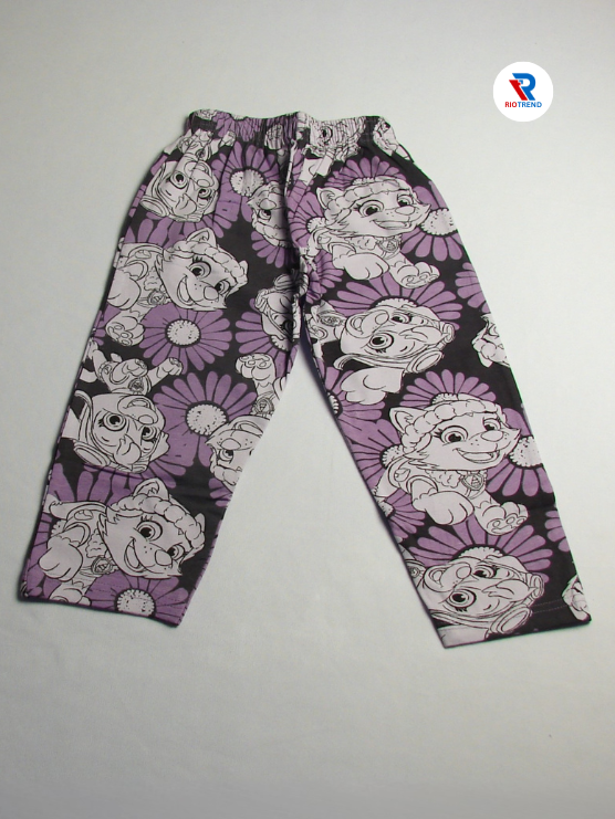 Girls Pyjamas Pant Purple Color with Design