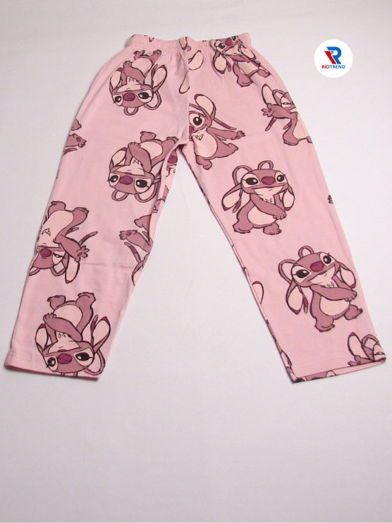 Girls Set Cotton T-Shirt and Pant Dark Burgundy and Blossom Pink