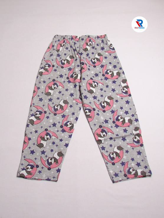 Girls Set Cotton T-Shirt and Pant Candy Pink and Silver Sand