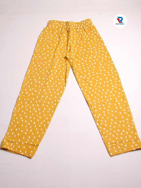 Girls Pyjama Pant Amber Yellow Color