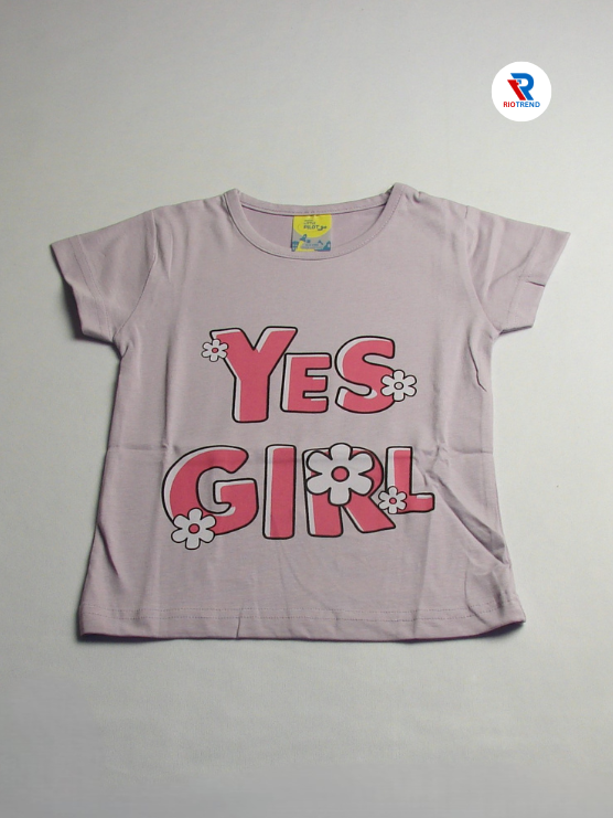 Girls Set Cotton T-Shirt and Pant Set in Lavender and Pink Color