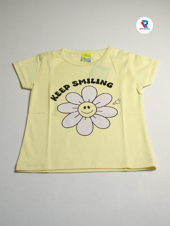 Girls Set Cotton T-Shirt and Pant Yellow Color