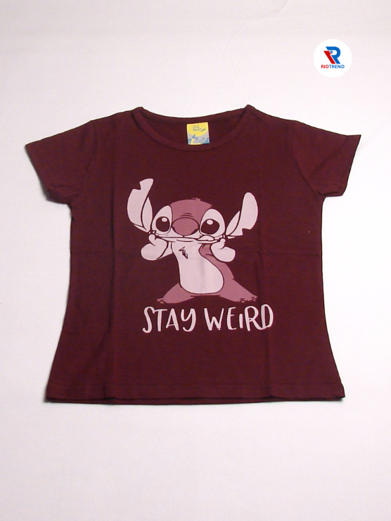 Girls Set Cotton T-Shirt and Pant Dark Burgundy and Blossom Pink