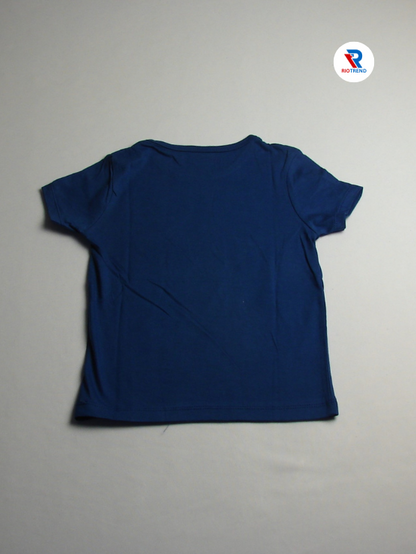 Girls Cotton Half Sleeve T-Shirt Blue