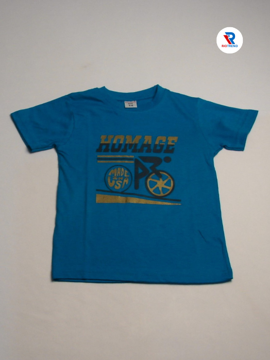 Boys' Cotton Half Sleeve T-Shirt Blue & Yellow