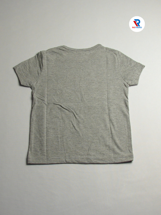 Girls Cotton Half Sleeve T-Shirt Gray