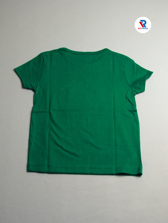 Girls Cotton Half Sleeve T-Shirt Green