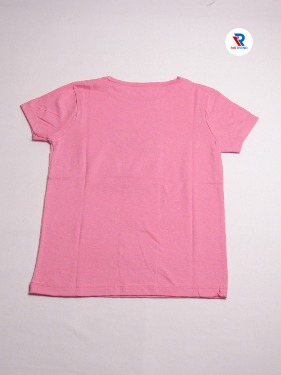 Girls Cotton Half Sleeve T-Shirt Pink Color