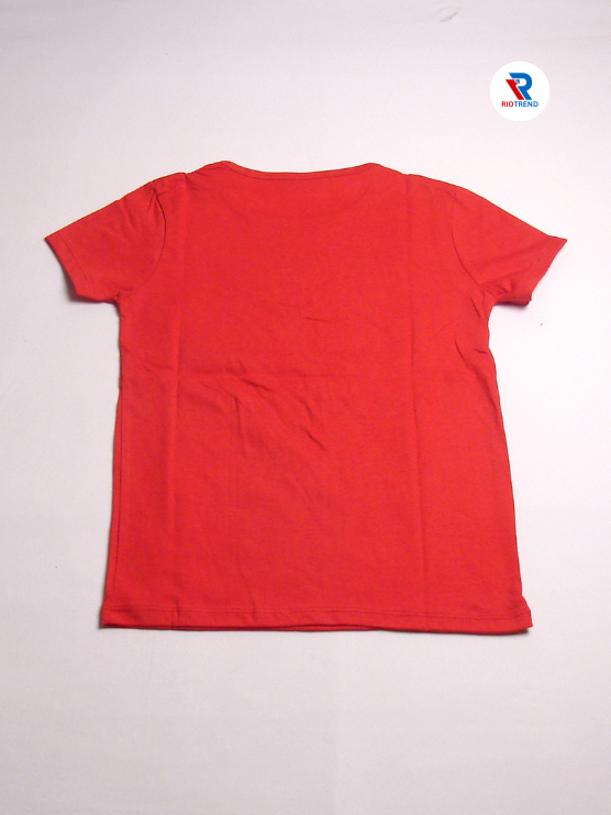 Girls Cotton Half Sleeve T-Shirt Red Color