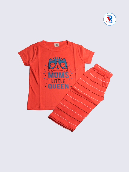 Girls 3/4th Set 05-12Yrs in Coral Color - RioTrend