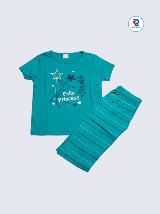 Girls 3/4th Set 05-12Yrs in Dark Green Color - RioTrend