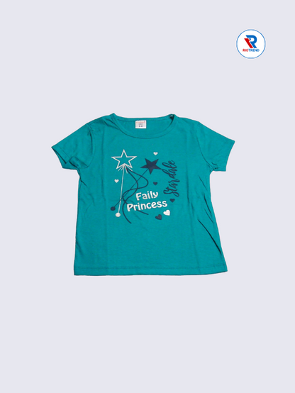 Girls 3/4th T-Shirt 05-12Yrs in Dark Green Color - RioTrend