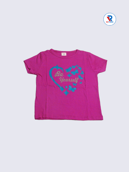 Girls 3/4th T-Shirt 05-12Yrs in Violet Color - RioTrend