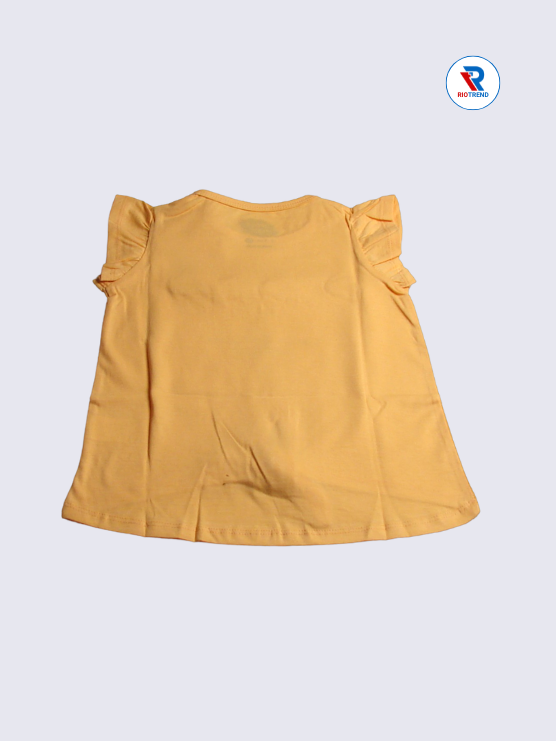 Girls Knot Top 02 to 10yrs in Light Orange Color (Back)-RioTrend