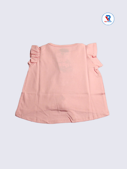 Girls Knot Top 02 to 10yrs in Pink Color (Back)-RioTrend