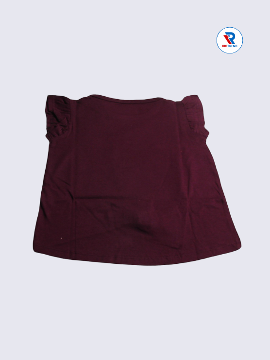 Girls Knot Top 02 to 10yrs in Purple Color (Back)-RioTrend