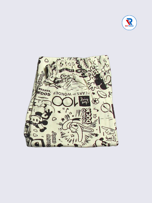 Girls Pyjama Pant 02 to 03yrs in Cream Color(Folded)-RioTrend