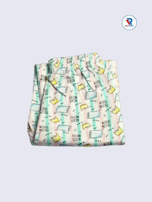 Girls Pyjama Pant 02 to 03yrs in Light Green Color(Folded)-RioTrend