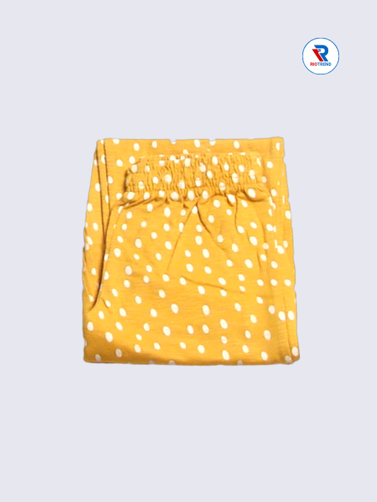 Girls Pyjama Pant 05 to 06yrs in Amber Yellow Color(Folded)-RioTrend