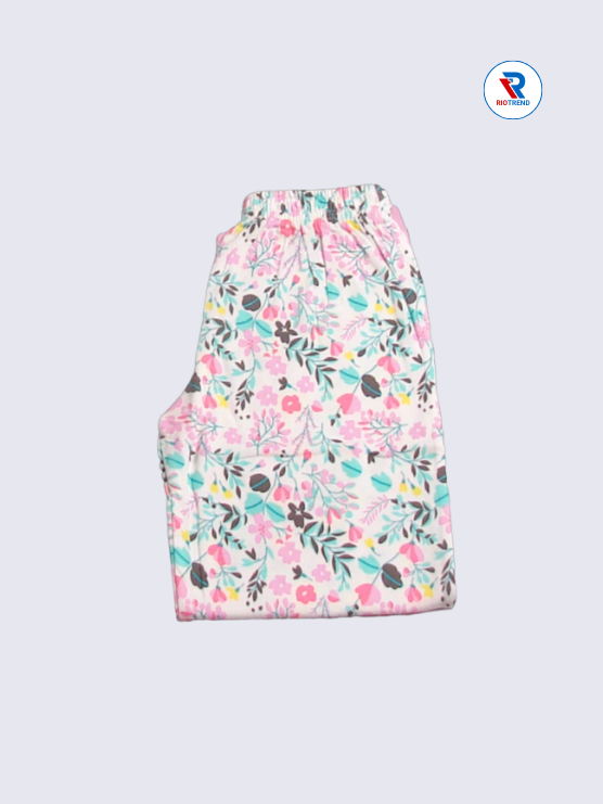 Girls Pyjama Pant 05 to 06yrs in Light Multicolor Color(Half Folded)-RioTrend