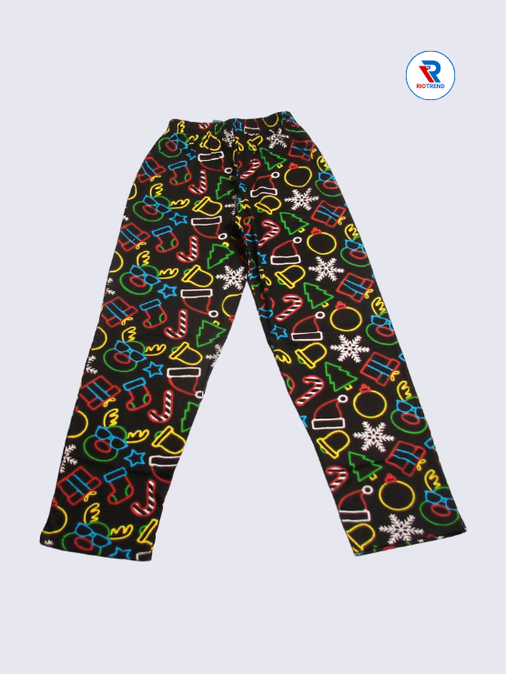 Girls Pyjama Pant 09 to 10yrs in Charcoal Color(Full)-RioTrend