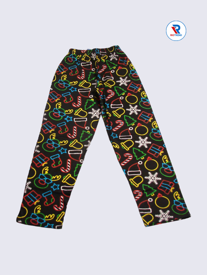 Girls Pyjama Pant 09 to 10yrs in Charcoal Color(Full)-RioTrend