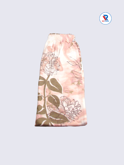 Girls Pyjama Pant 09 to 10yrs in Pale Peach Color(Half Folded)-RioTrend