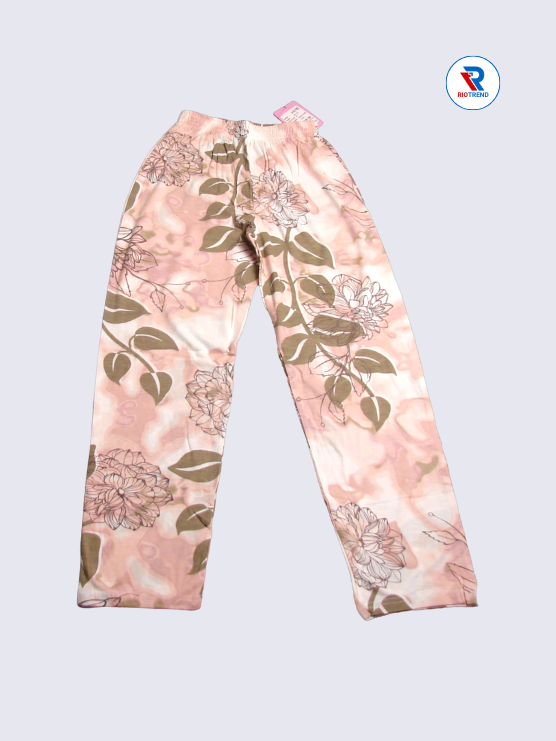Girls Pyjama Pant 09 to 10yrs in Pale Peach Color(Full)-RioTrend