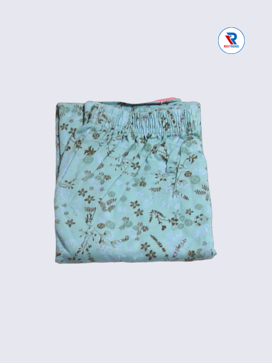 Girls Pyjama Pant 11 to 12yrs in Light Steel Blue Color(Folded)-RioTrend