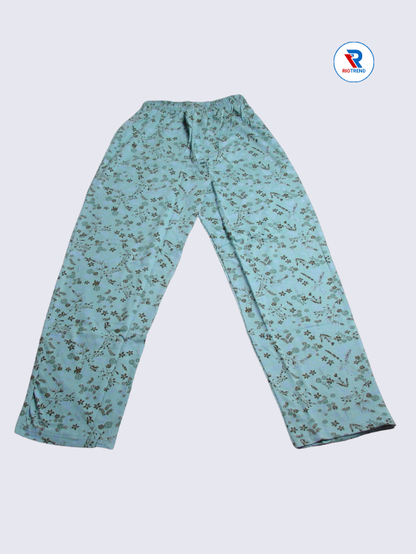 Girls Pyjama Pant 11 to 12yrs in Light Steel Blue Color(Full)-RioTrend