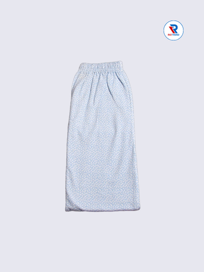 Girls Pyjama Pant 11 to 12yrs in Pastel Blue Color(Half Folded)-RioTrend