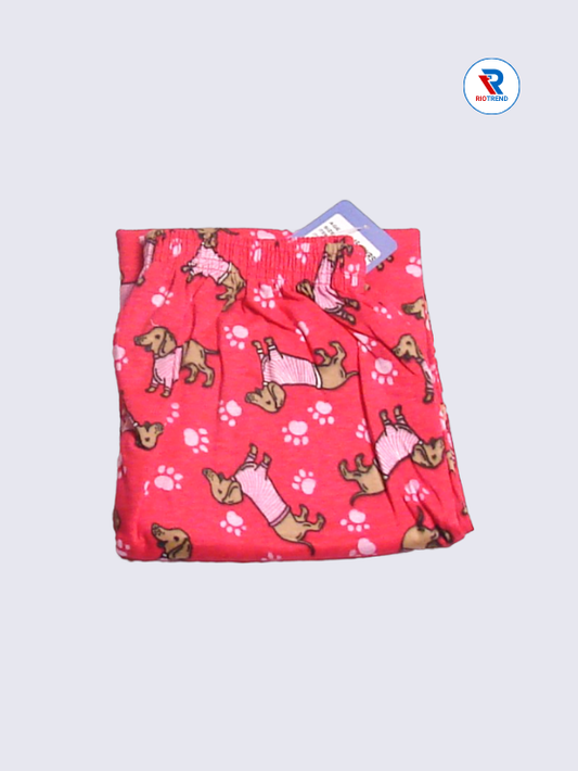 Girls Pyjama Pant 15 to 16yrs in Coral Color(Folded)-RioTrend