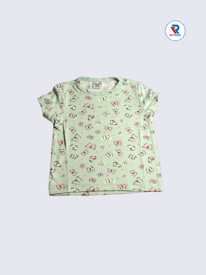 Girls Pyjama T-Shirts 01-12yrs in Light Green Color - RioTrend