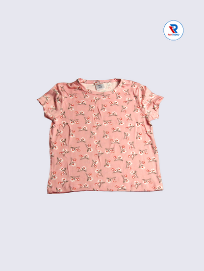 Girls Pyjama T-Shirts 01-12yrs in Pink Color - RioTrend