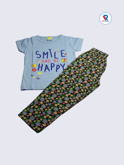 Girls Set Cotton 03-14Yrs Light Blue Color - RioTrend