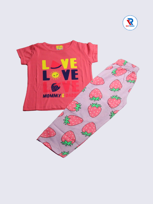 Girls Set Cotton 02-12Yrs Light Pink Color - RioTrend