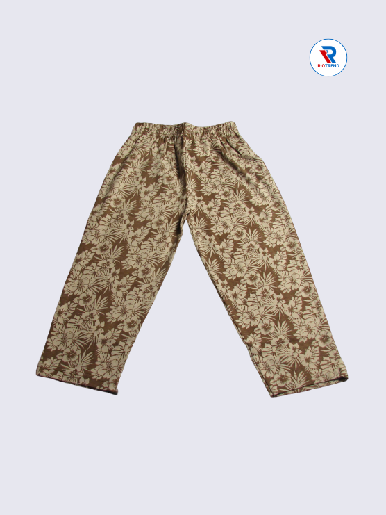 Girls Pant Cotton 02-12Yrs Tan and Bronze Color - RioTrend