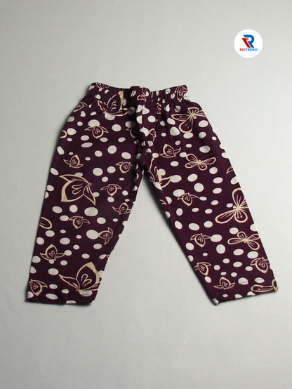 Women's Cotton Pyjama Set Maroon Color