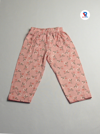 Girl's Cotton Pajama Set Pink Color