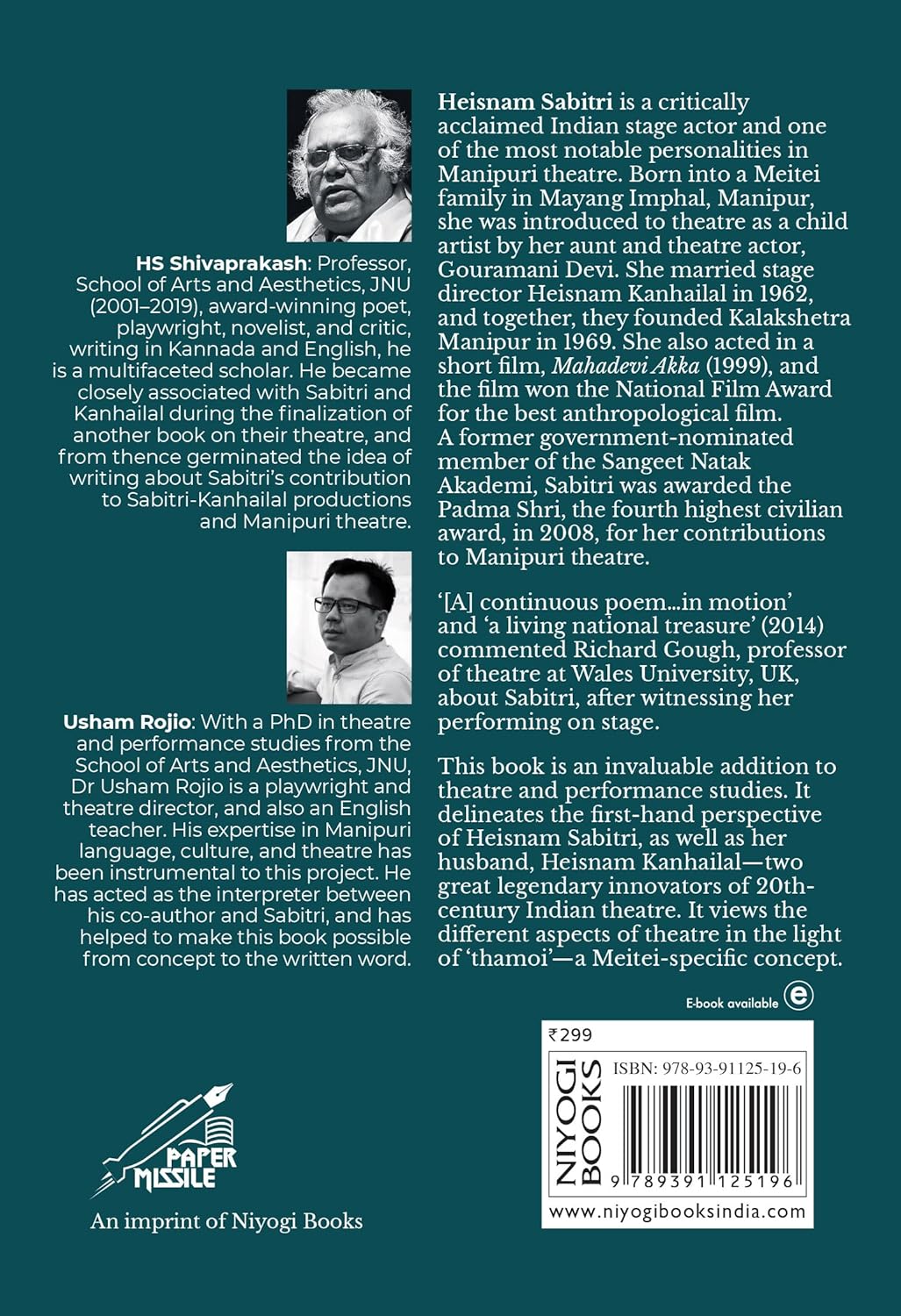 Heisnam Sabitri: The Way Of The Thamoi (P.B) (English, Paperback, HS Shivaprakash & Usham Rojio)