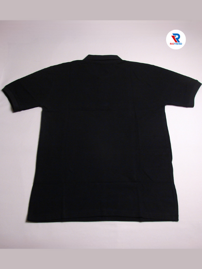 Men's Polo Collar Cotton T-Shirt Navy Blue Color