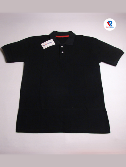 Men's Polo Collar Cotton T-Shirt Navy Blue Color