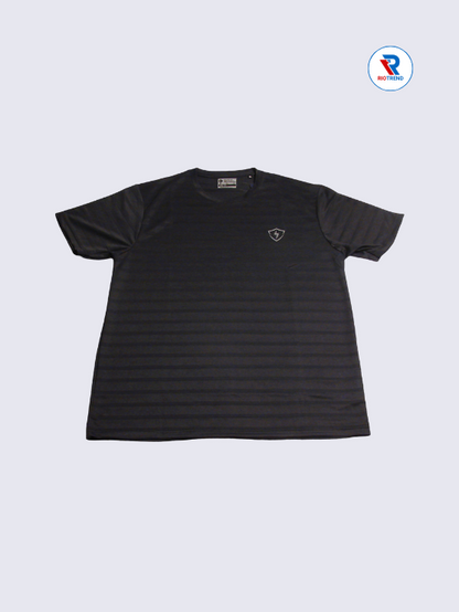 Men's Sports T-Shirt Regular Fit XL Black Color (Front)- RioTrend