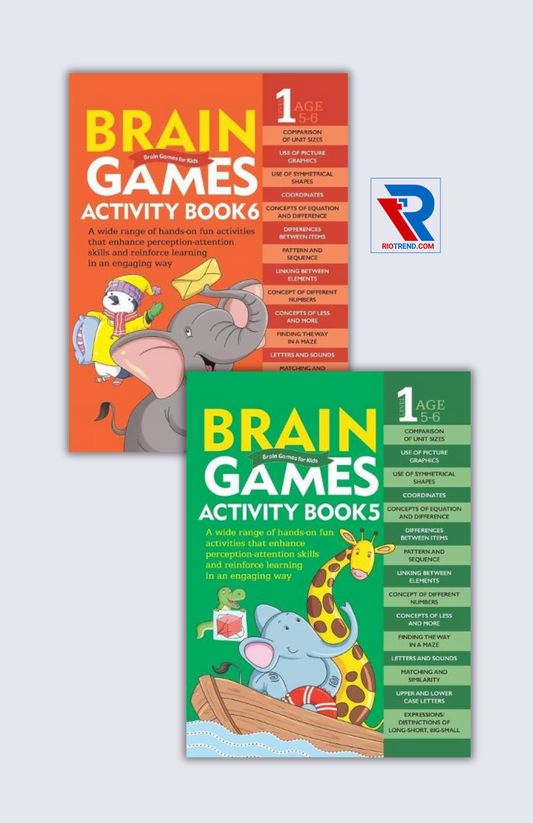 Mind Missions for Little Learners (Set of 2 Books):Brain Games Activity Book 5(Level-1) and Brain Games Activity Book 6(Level-1) (English, Paperback)