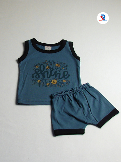 New Born Baby Clothes Set Boys & Girls Charcoal with Black Color