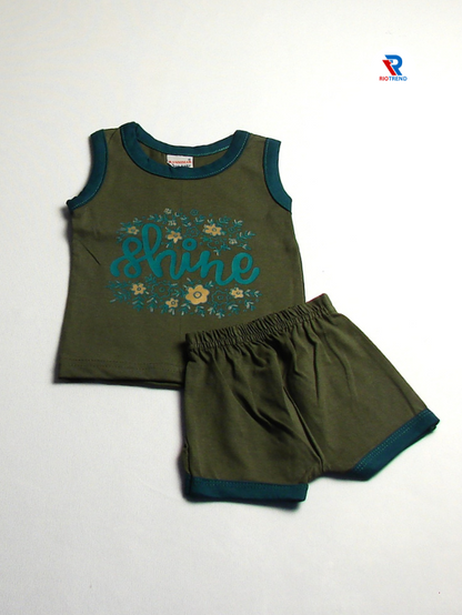 New Born Baby Clothes Set Boys & Light Green Color