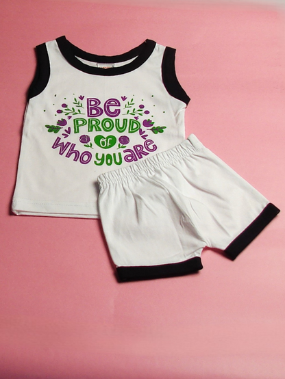 New Born Baby Clothes Set Boys & Girls White with Pink Color