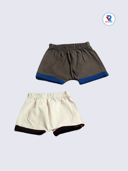 New Born Baby Clothing Set Boys & Girls (Pack of 2) - Classic & Elegant in Dark Gray and Cream Combo