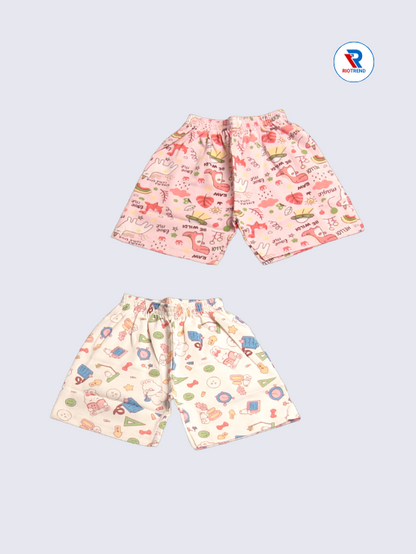 Newborn Baby Girls Co-Ord Set (Pack of 2) - Comfortable Light Pink and Cream Combo